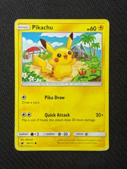Pikachu 30/111 Crimson Invasion Pokemon English Heavily Played - Image 1