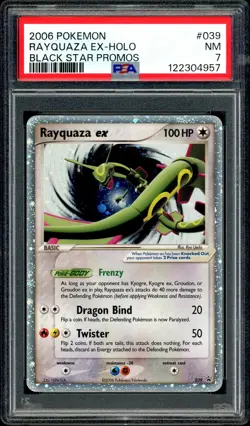Pokemon PSA 7 Rayquaza ex Holo 039 Black Star Promo 2006 - Image 3