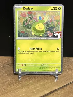 Budew 004/131 Cosmos Holo Pokemon Play! Prize Pack Series 7 Stamp - Image 1