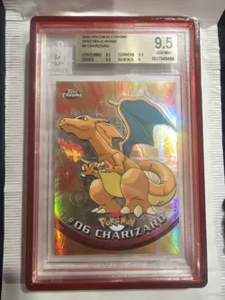 Topps Chrome Charizard SPECTRA Pokemon HOLO 2000 BGS 9.5 POP 9 - Image 1