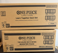 One Piece OP14 TCG Azure Sea's Seven Booster Box + Learn Together Sealed Cases - Image 1