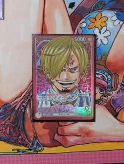 Sanji - PRB01-001 - Alternate Art Leader, Near Mint, Japanese, One Piece TCG - Image 1