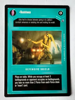 Star Wars CCG SWCCG Resistance Reflections 3 III Premium Card Defensive Shield - Image 1