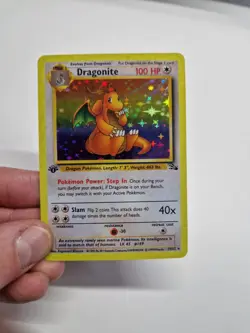 1999 Dragonite Fossil 1st Edition Style Holo Pokemon Card (PRXY Fan Display) - Image 1
