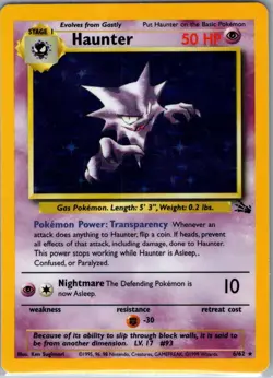 Haunter 6/62 Holo Fossil - Pokemon Card - NM - Image 1