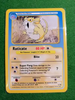 FUNSKOOL Raticate k06 Rare Indian Meteoroid Pokemon Card - Image 1
