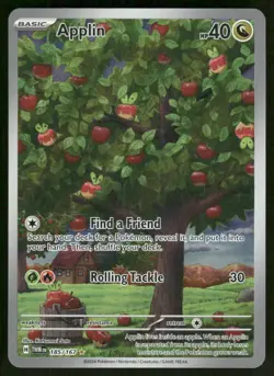 Pokemon Cards Applin 185/167 Twilight Masquerade Illustration Rare NM - Image 1