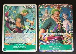 One Piece Card Game TCG P-094 P-114 Roronoa Zoro Bandai Japan V-Jump Version - Image 1