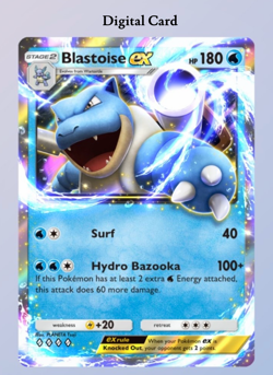 (Digital Card) Blastoise EX, Pokemon TCG Pocket, English - Image 1
