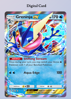 (Digital Card) Greninja EX, Pokemon TCG Pocket, English - Image 1