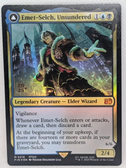 MTG Final Fantasy Prerelease Promo Foil Emet-Selch, Unsundered (NM) - Image 1