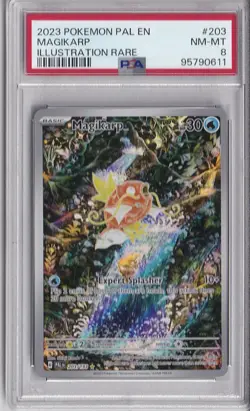 2023 Pokemon Scarlet & Violet Paldea Evolved Magikarp Illus Rare #203/193 PSA 8 - Image 1