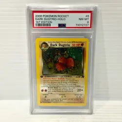 Dark Dugtrio 6/82 - Holo 1st Edition - Team Rocket - PSA 8 - Graded Pokemon - Image 1