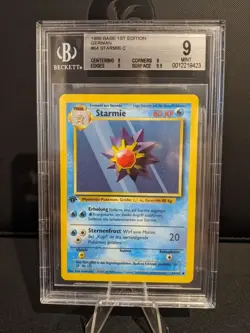 Pokemon Starmie 1st Edition Base Set #64/102 GERMAN BGS 9 - Image 1