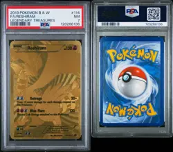 2013 Pokemon B&W Legendary Treasures Reshiram 114/113 Gold FA PSA 7 - Image 3