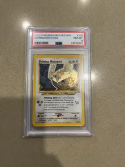 2002 POKEMON NEO DESTINY #110 SHINING NOCTOWL PSA 8 - Image 1