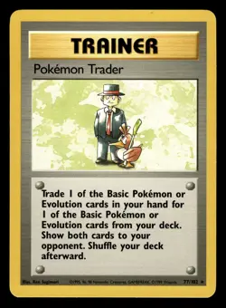Pokemon Trader 77/102 Rare Base Set Pokemon Card - 7 - Image 1