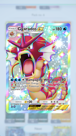 Pokemon TCG Pocket - Shiny Gyarados EX - 2 ⭐- Wisdom of Sea and Sky - Image 1