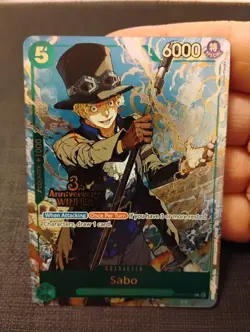 One Piece TCG Sabo 3rd Anniversary Winner Foil Promo OP09-027 NM - Image 2