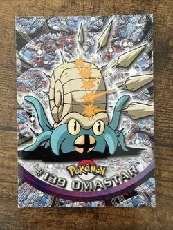 Omastar #139 -Pokemon Topps Card TV Animation Series 3 - Non Holo - Blue Logo NM - Image 1