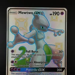 Mewtwo GX SV59/SV94 Pokemon Hidden Fates Holo Full Art Card - Image 2