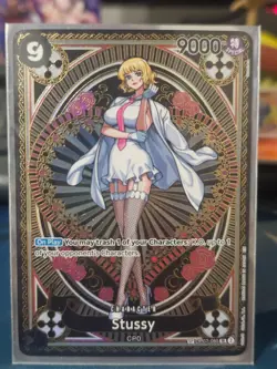 ONE PIECE TRADING CARD GAME Stussy (SP) OP07-085 A Fist of Divine Speed Foil - Image 1