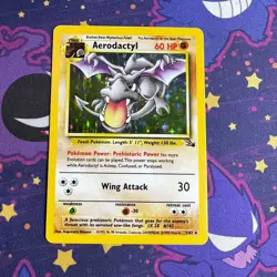 Aerodactyl Holo Rare Pokemon TCG Card Vintage 1/62 Fossil - LP - Image 1