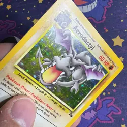 Aerodactyl Holo Rare Pokemon TCG Card Vintage 1/62 Fossil - LP - Image 2