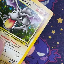 Aerodactyl Holo Rare Pokemon TCG Card Vintage 1/62 Fossil - LP - Image 3