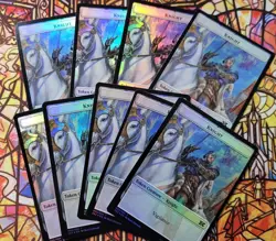 9x Knight FOIL TOKENS 005 Double Sided Double Masters 2022 2X2 MINT MTG - Image 1