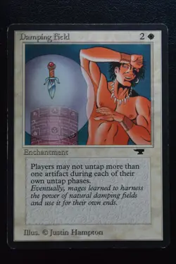Magic The Gathering MTG DAMPING FIELD Antiquities MP Moderately Played - Image 1
