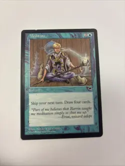 Meditate #76 MP Tempest TMP MTG Reserved List Blue Instant Skip Your Next Turn - Image 1