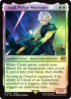 Cloud, Midgar Mercenary FOIL - 0010 - Mythic - Final Fantasy FIN MTG - Image 1
