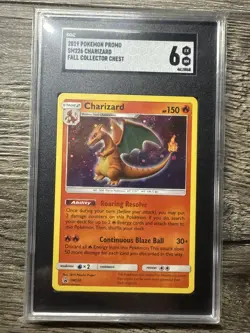 Pokemon TCG Charizard SM226 Holo Rare Promo SGC 6 Near Mint 2019 Black Star - Image 1