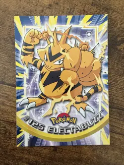 Pokemon 2000 Topps TV Animation Edition Series 3 Electabuzz #125 Blue Logo NM - Image 1
