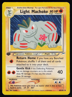 Light Machoke 49/105 Pokemon Neo Destiny English 1st Edition - Image 2