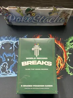 WORLD RECORD BREAKS: GUINNESS POKEMON BOX 5 SLABS INCLUDING 1/1 GUINNESS SLAB - Image 1