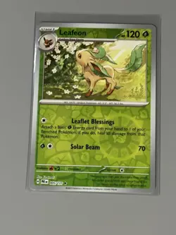 Leafeon 005/131 Reverse Holo TCG Pokemon Prismatic Evolutions - Image 1