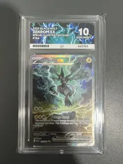 Pokemon TCG Zekrom EX SIR 166/086 Ace 10 Gem Mint - English - Perfect Subgrades - Image 1