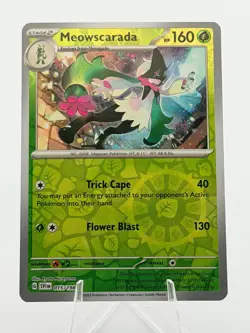 Pokemon Scarlet & Violet Base Reverse Holo Rare NM Meowscarada 015/198 - Image 1