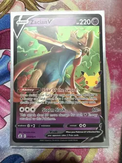 Zacian V 16/25 Holo Ultra Rare Pokemon TCG Celebrations NM - Image 1