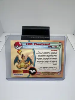 1999 Topps Pokemon Charizard 06 red logo - Image 2