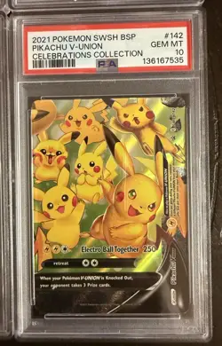 2021 Pokemon Celebrations Pikachu V-Union SWSH 139-142 Promo Set PSA 10 Non Seq - Image 5