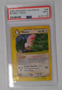 1x V0341: 2003: Blissey: H6/H32: Aquapolis: Holo Rare: PSA: 9: Mint: 62751163 C - Image 1