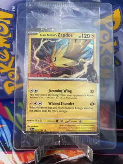 Pokemon TCG Team Rocket’s Zapdos - Destined Rivals GameStop Promo, Sealed - Image 1