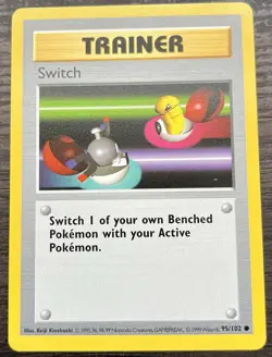 Shadowless Switch 095/102 Pokemon TCG WOTC Base Set NM - Image 1