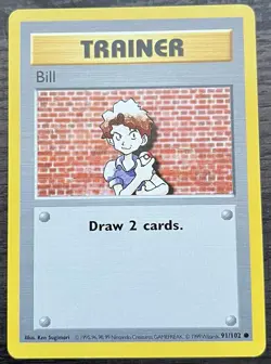 Shadowless Bill 091/102 Pokemon TCG WOTC Base Set Regular MINT NM - Image 1