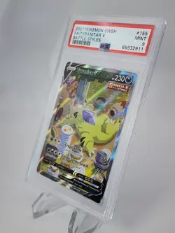 2021 POKEMON SWORD & SHIELD BATTLE STYLES #155 FULL ART/TYRANITAR V PSA 9 - Image 2