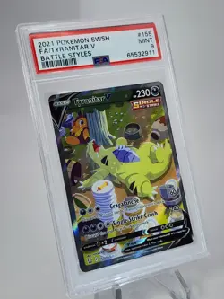2021 POKEMON SWORD & SHIELD BATTLE STYLES #155 FULL ART/TYRANITAR V PSA 9 - Image 3