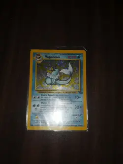 Vaporeon 1999 Pokemon Jungle Unlimited Holo Rare 12/64 TCG NM - Image 2
